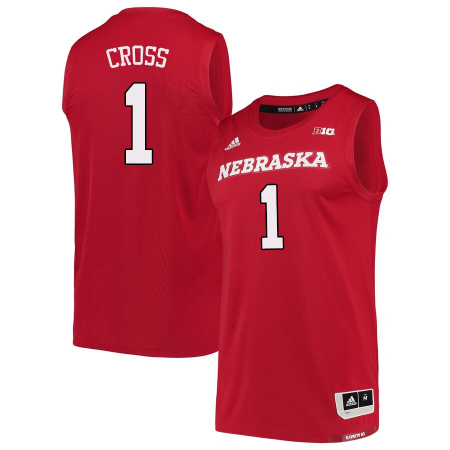 Men #1 Kevin Cross Nebraska Cornhuskers College Basketball Jerseys Sale-Scarlet - Click Image to Close
